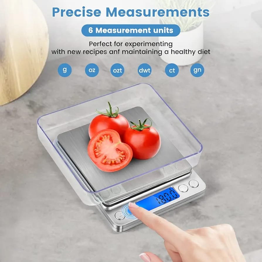 Digital Kitchen Scale 3000g/0.1g Precision with LCD Display