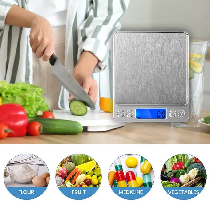 Digital Kitchen Scale 3000g/0.1g Precision with LCD Display