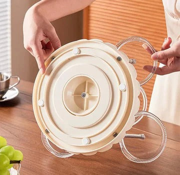 5 Plates Rotating Serving Luxury Fruit Tray