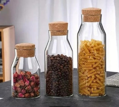 Glass Bottles with Cork Stopper