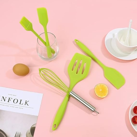 5 Pcs Kitchen Utensils Silicone Spatula Set