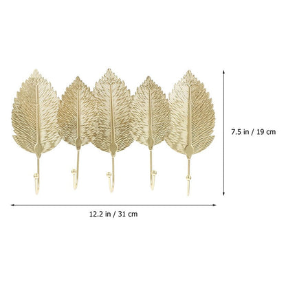 Wall Mounted Hooks - Leaf Design