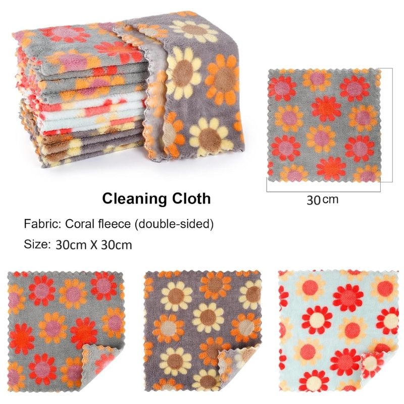 Microfiber Cleaning Towels Printed Pack Of 5 - My Store