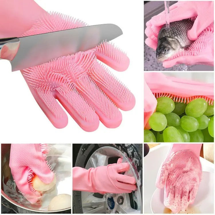 Magic Washing Gloves - Pair Of Silicone Washing Gloves - My Store