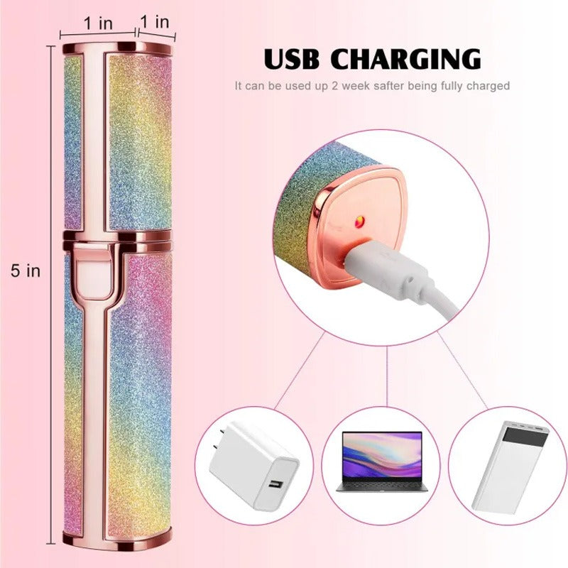 2 in 1 Rainbow Flawless Painless Face Hair Remover