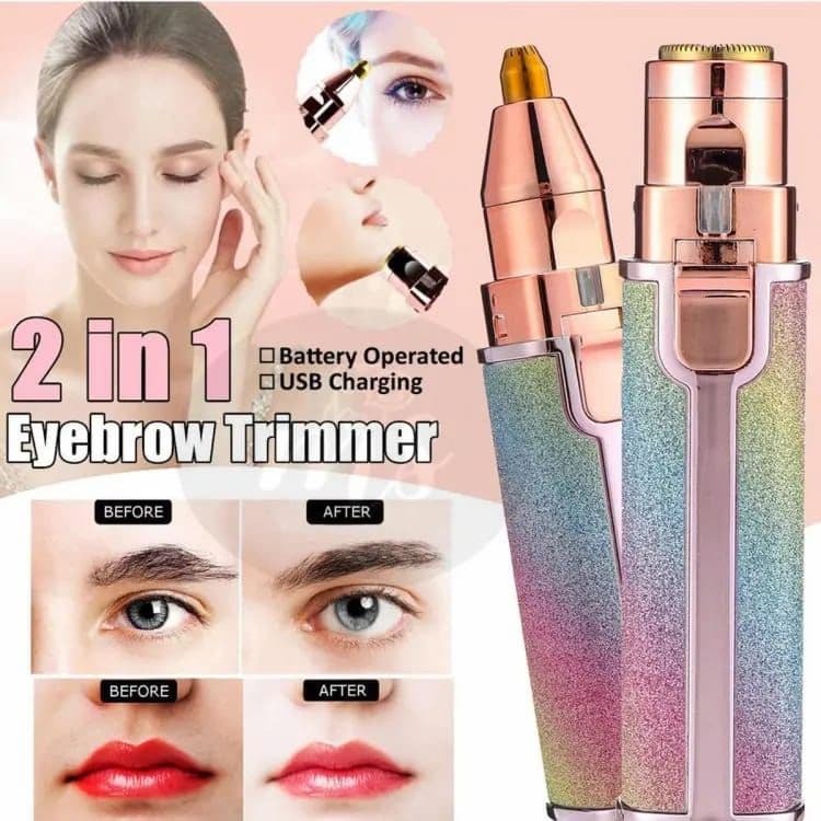 2 in 1 Rainbow Flawless Painless Face Hair Remover