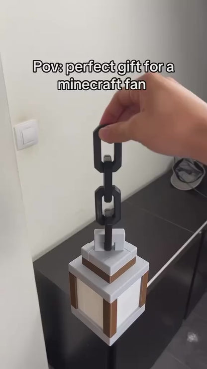 Minecraft-Style RGB Pixel Lantern Night Light