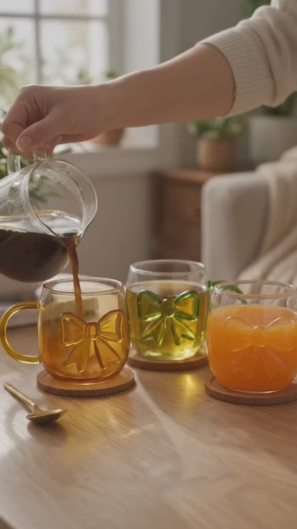 3D Bow Glass Mug – 400ml