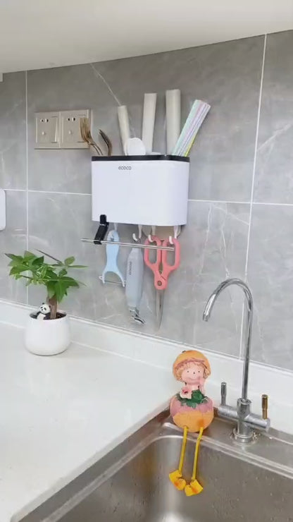 ECOCO Wall-Mounted Kitchen Utensil & Cutlery Holder