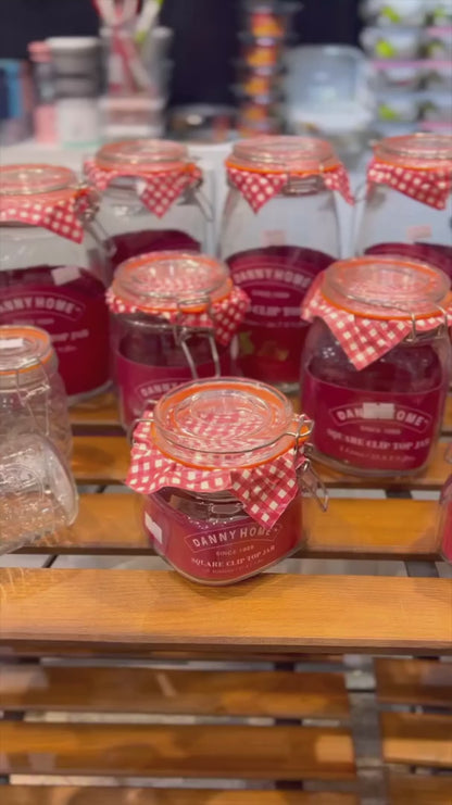 Danny Home Round Clip Top Glass Storage Jar Collection