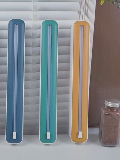 Adjustable Cling Wrap Dispenser with Hidden Slide Cutter