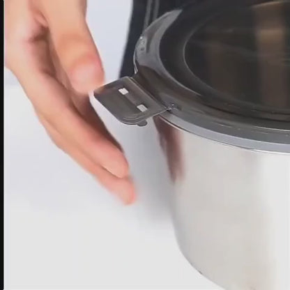 4 pcs Airtight Stainless Steel Food Container & Storage Bowl Set with Lock Lids