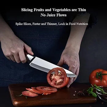 Stainless Steel Chef Knife with Protective Cover