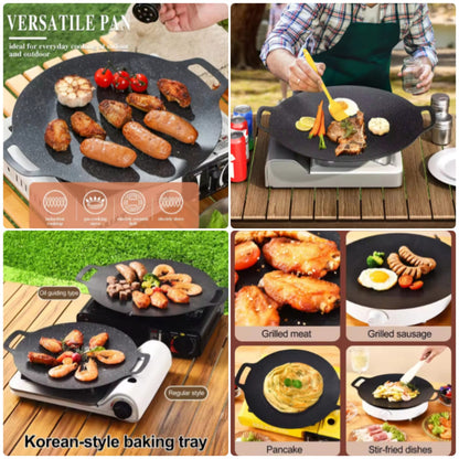 Multi-Griddle Tawa Iron Plate – Korean-Style Barbecue Grill (30cm) - My Store