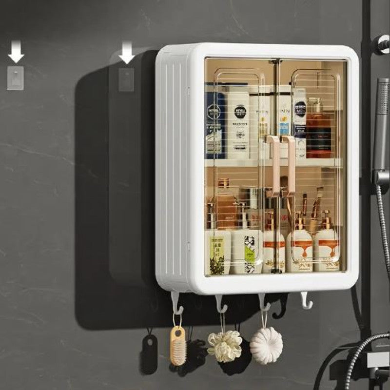 Bathroom Cabinet Punch-Free Wall-Mounted Storage Rack with Magnetic Suction - My Store