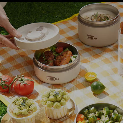 Portable Multi-Layer Insulated Lunch Box Set – Stainless Steel Food Container with Carry Bag
