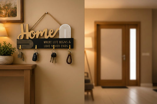 Home Decorative Wooden Key Holder & Wall Organizer - My Store
