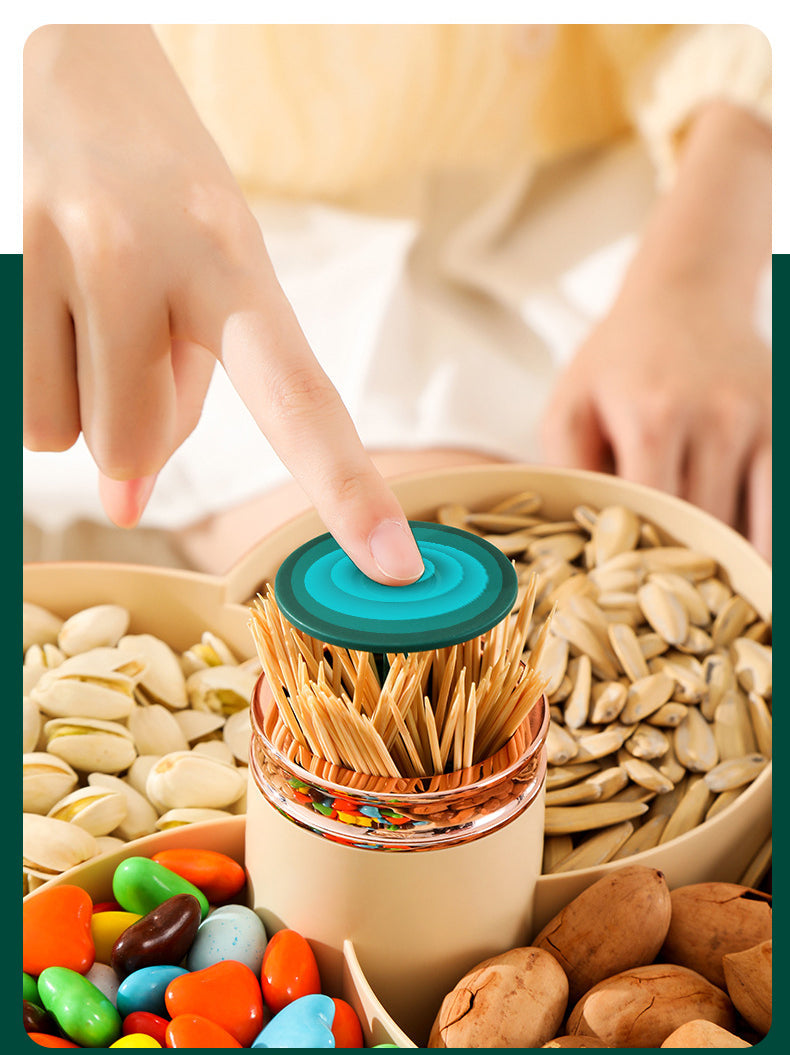 2 layer rotating dry fruit tray is a beautifully designed flower-shaped storage organizer
