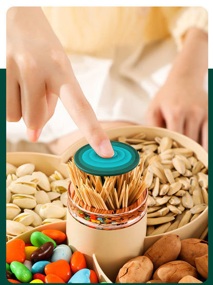 2 layer rotating dry fruit tray is a beautifully designed flower-shaped storage organizer