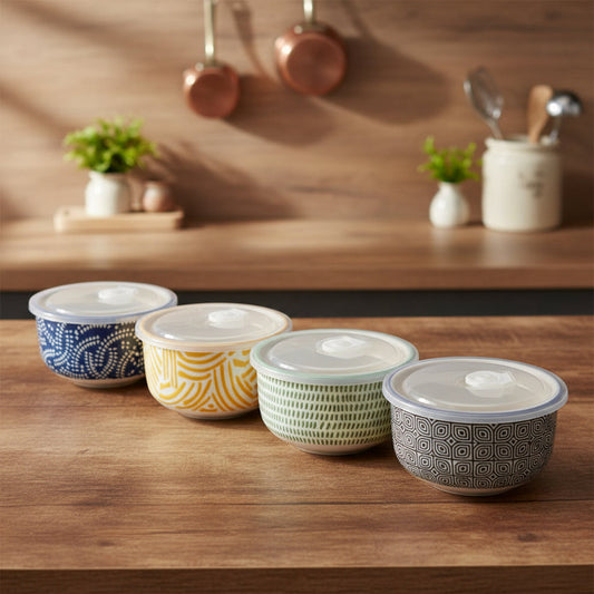Danny Home 600ml Porcelain Food Container with Lid – BWT30-17