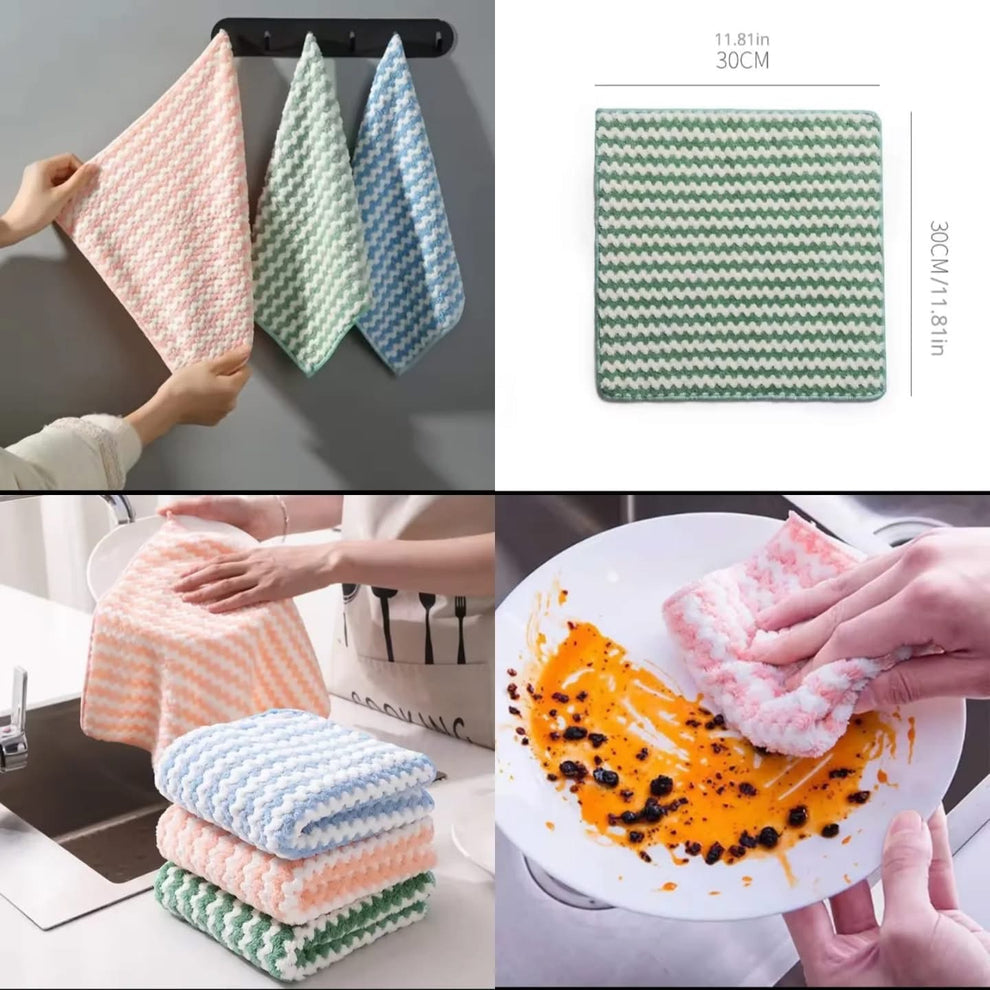 Multipurpose Microfiber Cleaning & Dish Towel Cloths – 5-Piece Value Pack - My Store