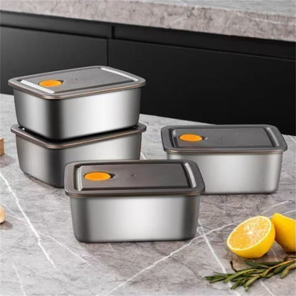 4-Piece Stainless Steel Airtight Container Set - My Store