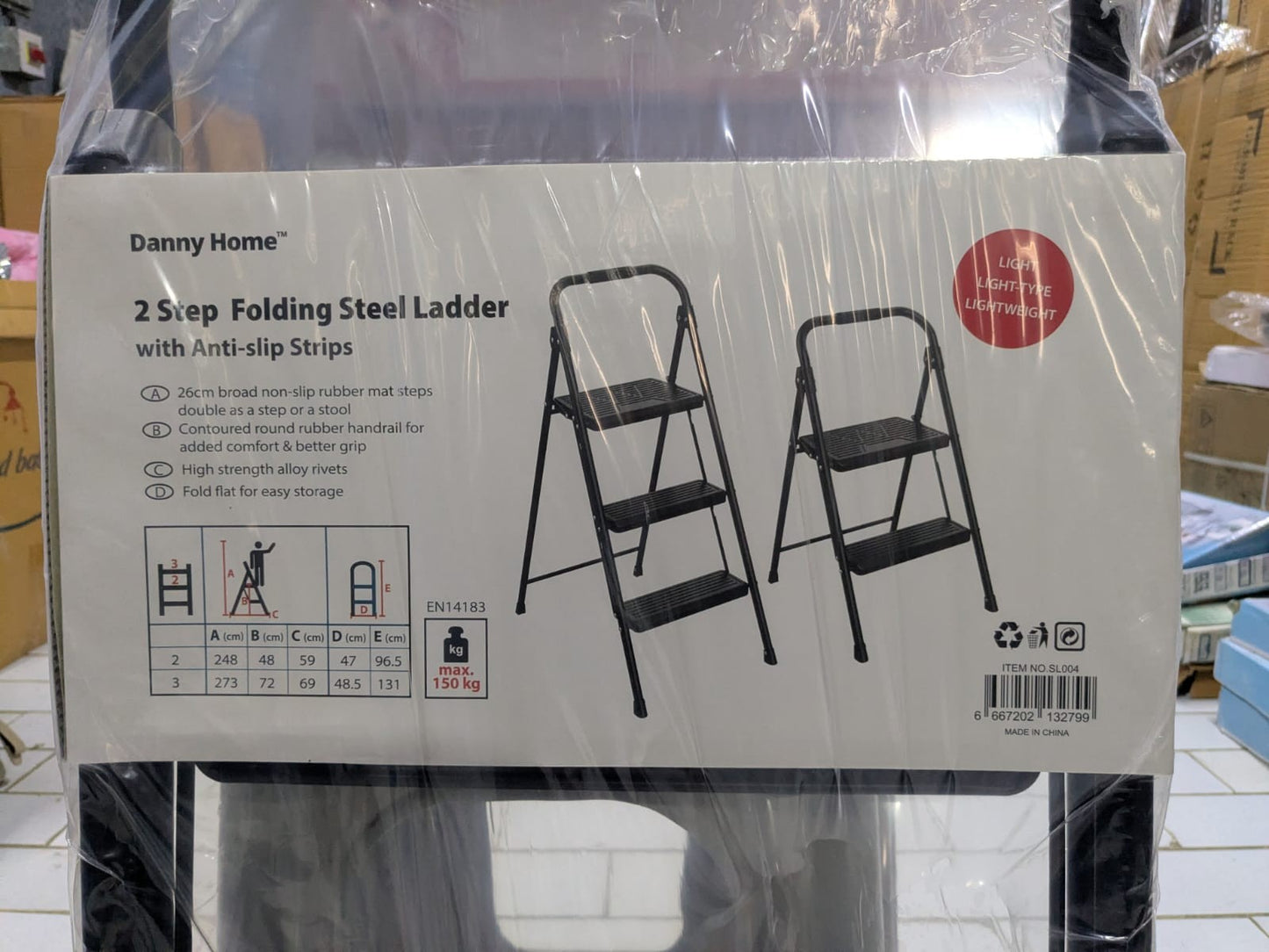 Danny Home Premium Folding Steel Ladder – Safe, Strong & Space-Saving