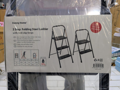 Danny Home Premium Folding Steel Ladder – Safe, Strong & Space-Saving