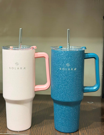 Solara Elixir Tech Insulated Stainless Steel Tumbler with Handle & Straw (1.2L / 40 oz)
