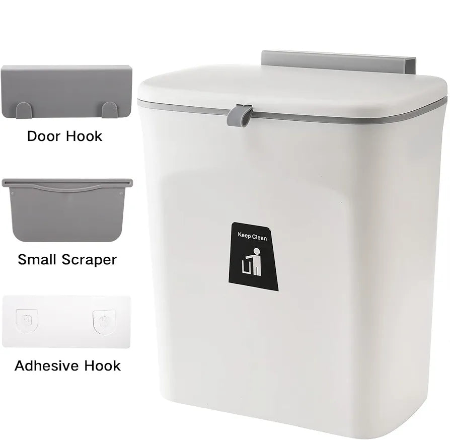 Wall-Mounted Hanging 9L Kitchen & Bathroom Bin - My Store