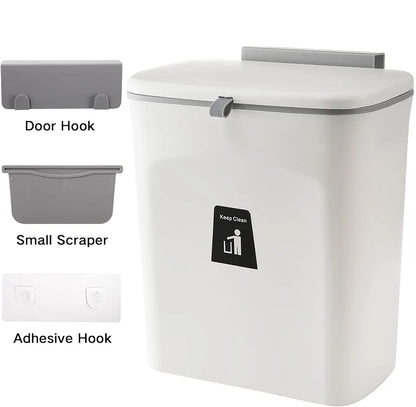 Wall-Mounted Hanging 9L Kitchen & Bathroom Bin - My Store