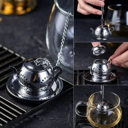 Mini Teapot Stainless Steel Tea Infuser Strainer