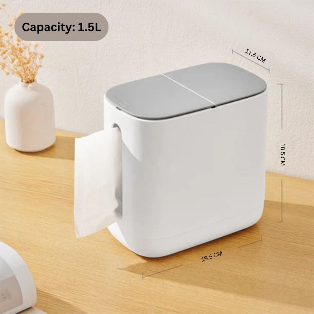 Ecoco 2-in-1 Tissue Holder with Mini Trash Bin - My Store