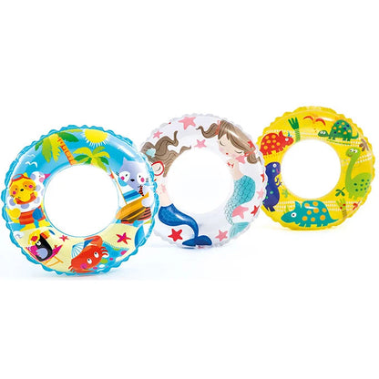 Intex 24" Transparent Inflatable Swim Ring – Model 59242