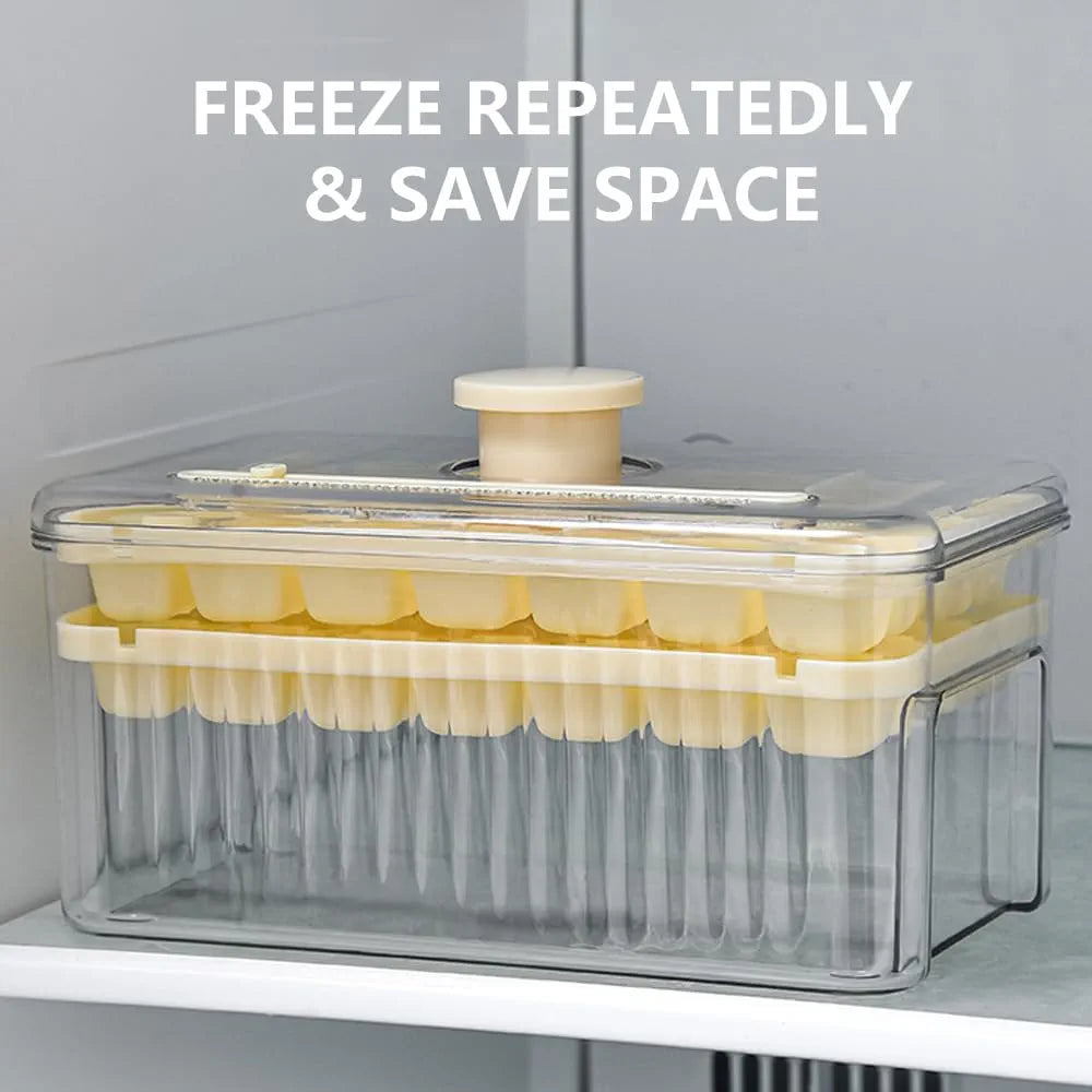 One-Click Smart Ice Cube Mold & Storage Box
