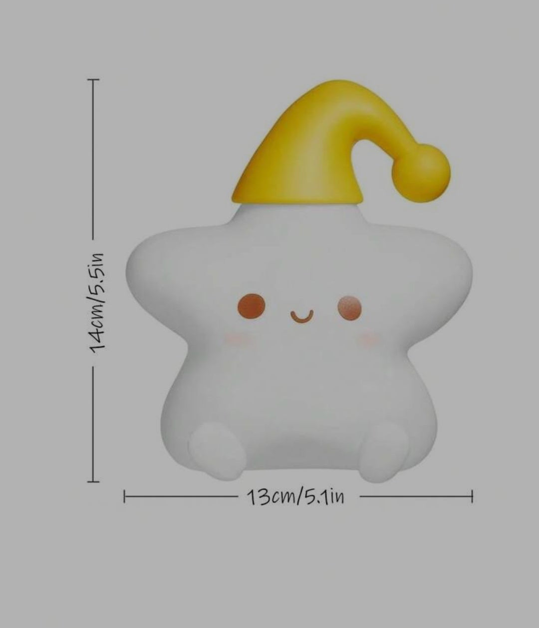 Cute Silicone Star Night Light – Rechargeable LED Lamp - My Store