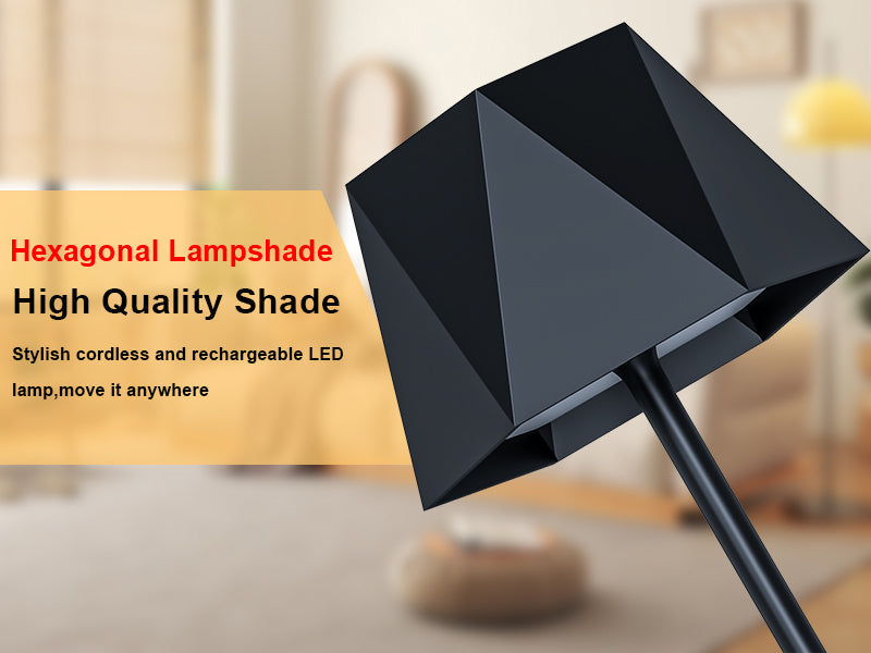 Modern Cordless LED Table Lamp (Hexagonal Design)