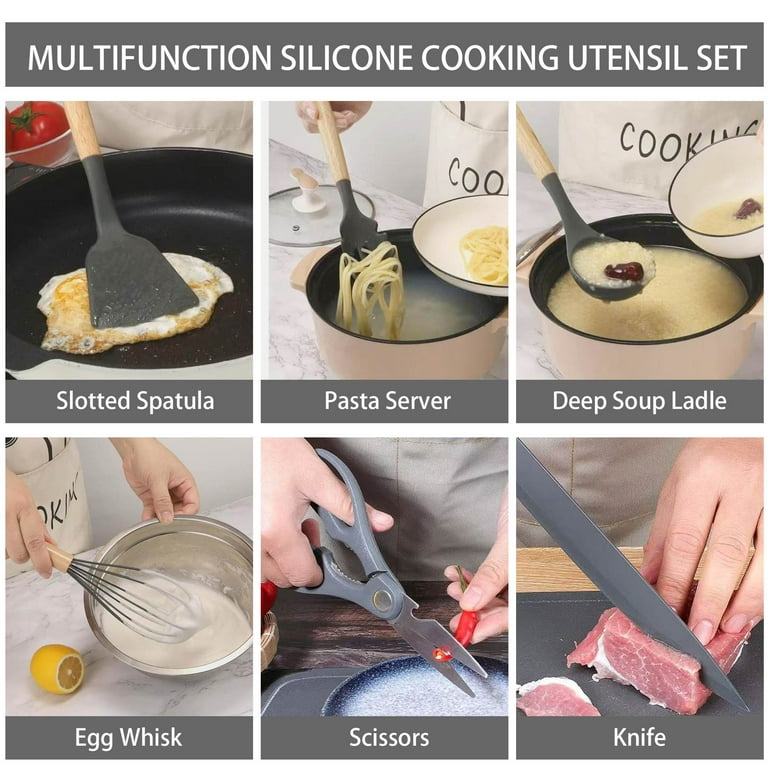 20-Piece Kitchen Utensils & Knife Set with Stand