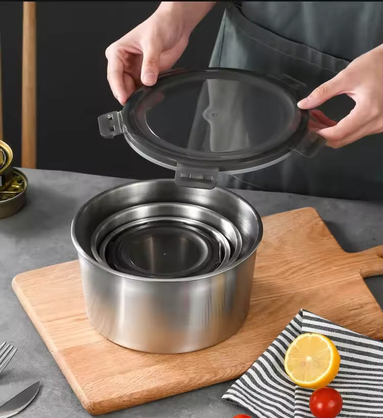 4-Piece Premium Stainless Steel Food Storage Set - My Store