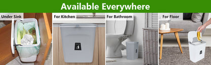Wall-Mounted Hanging 9L Kitchen & Bathroom Bin - My Store