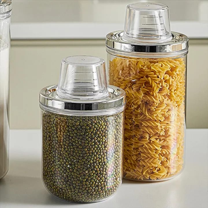 Premium Airtight Food Storage Canister with Measuring Cup Lid - My Store