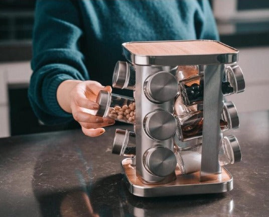 Clevinger 12-Piece Rotary Spice Rack - My Store