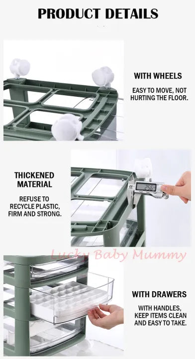 Premium Cosmetics Storage Cabinet & Organizer Trolley - My Store