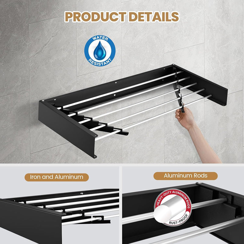 Wall Mounted Foldable Towel Rack