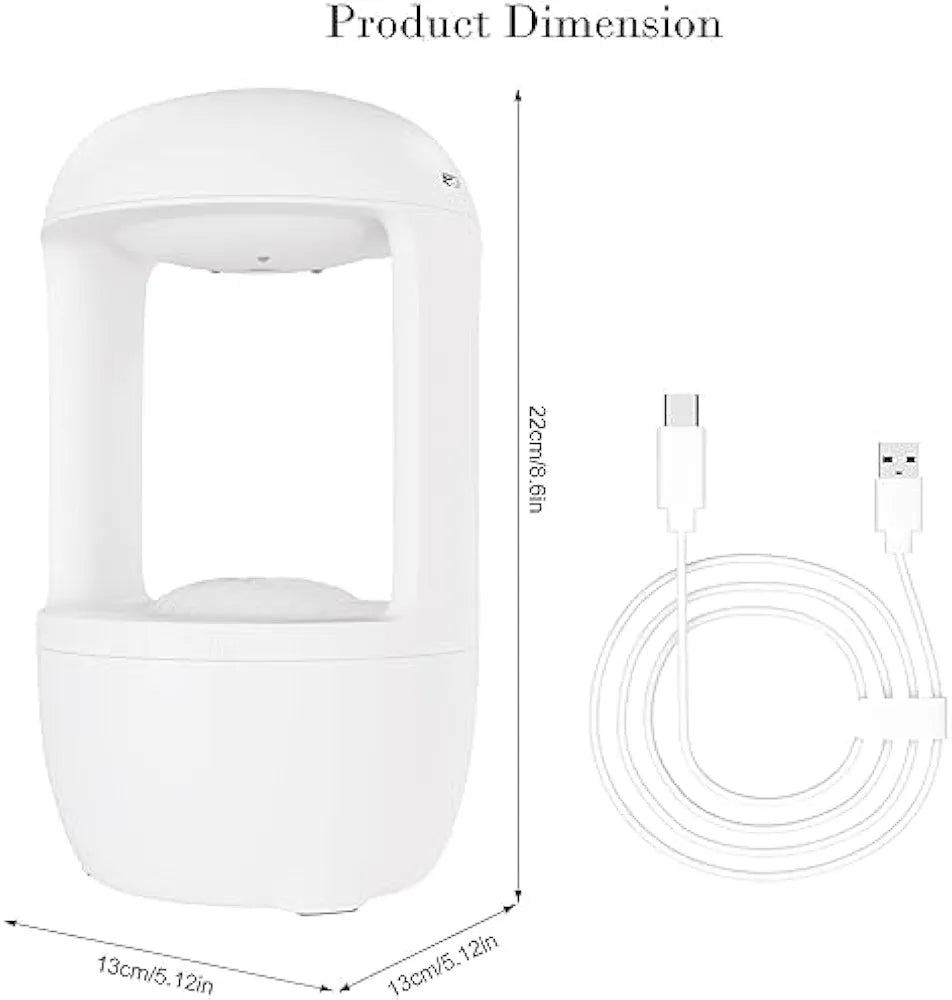 Water Droplets Air Humidifier, Cool Mist Maker, Led Display Anti-Gravity Humidifier