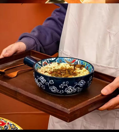 6” Ceramic Handle Bowl – Premium Printed Design - My Store