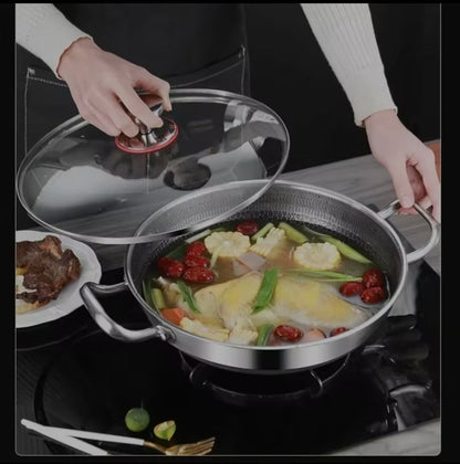 304 Stainless Steel Non-Stick Frying Pan / Soup Pot (24cm / 28cm)