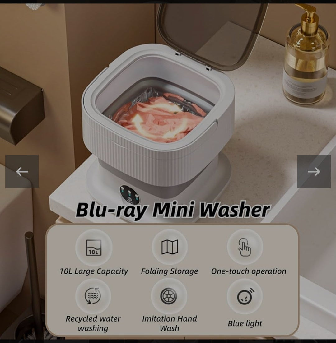 Folding Mini Washing Machine – Portable Baby & Socks Washer (11L)