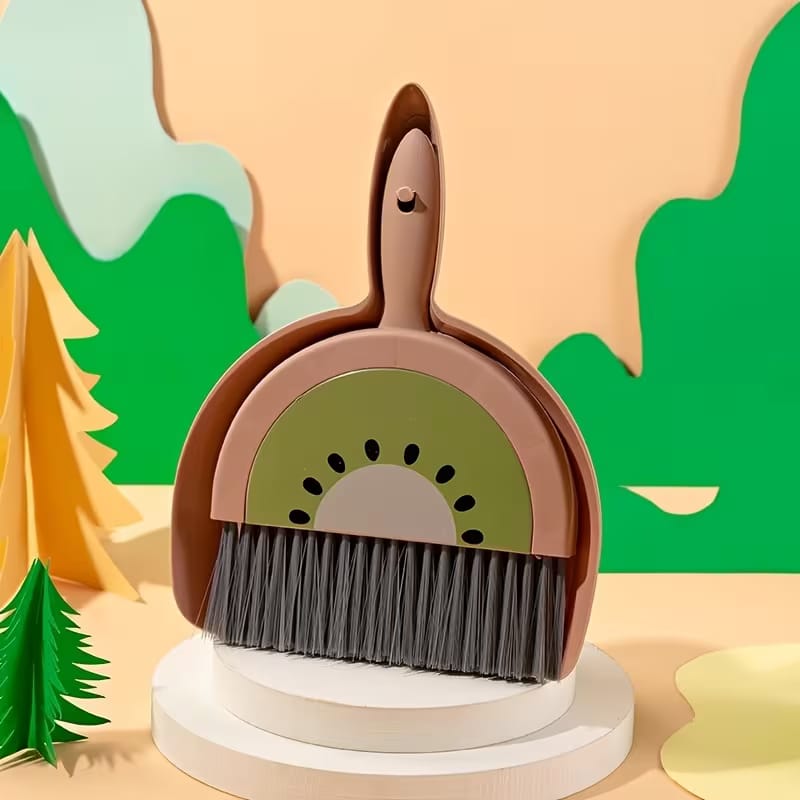 Fruit-Themed Desktop Mini Broom & Dustpan Set