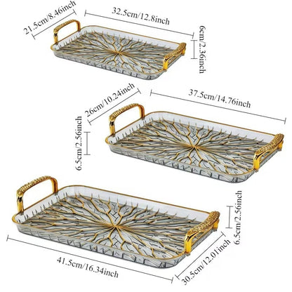 Golden Branch Food Service Tray Set (3-Piece) - My Store